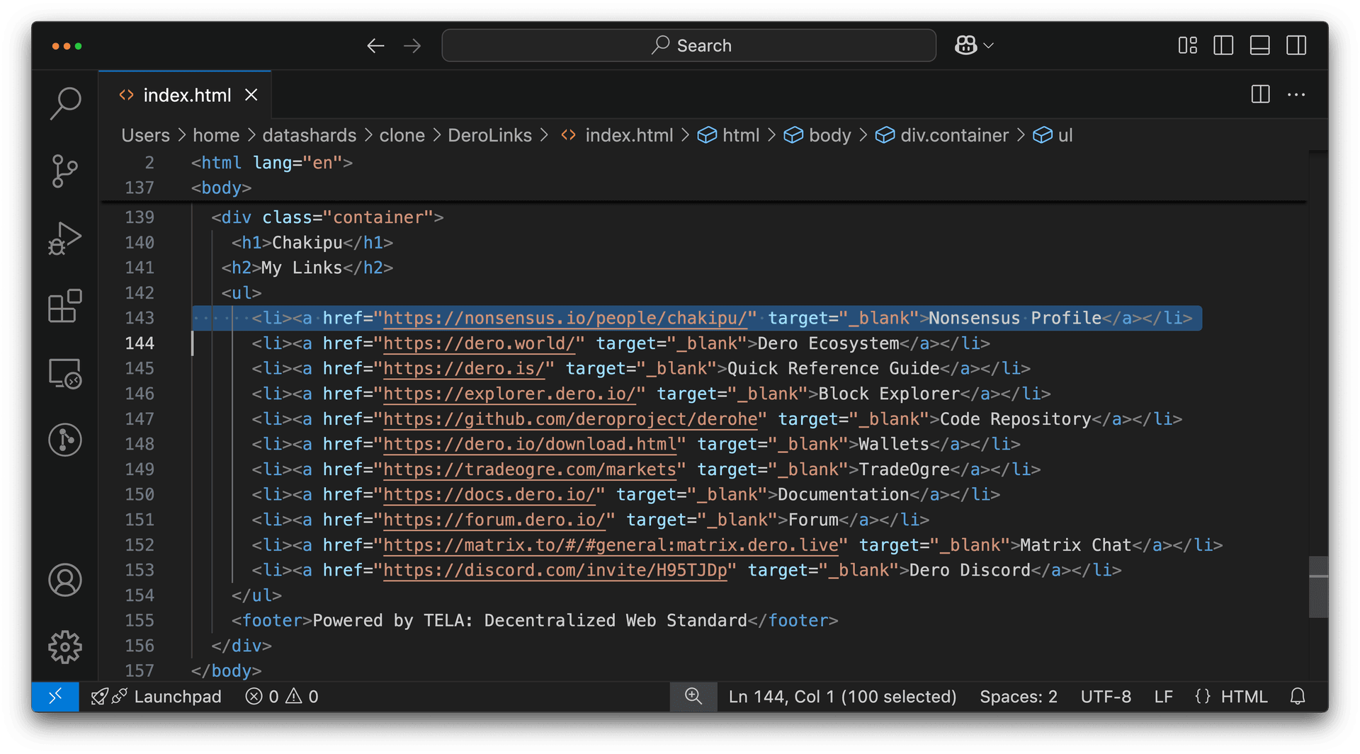 TELA-CLI Code Editing